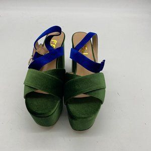 FSJ Chunky High Heel Sandals Platform Ankle Strap Open Toe Dress Shoes